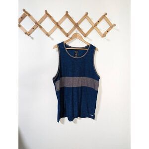 American Eagle Outfitters Men's AE Active Blue and Gray Tank Top - Size XL